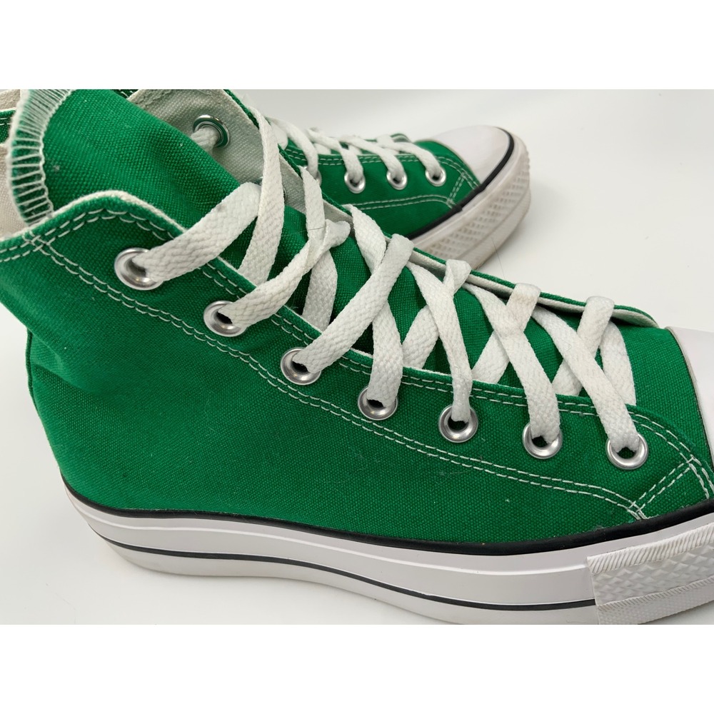 Converse Chuck Taylor All Star Platform High Top Green Canvas Sneakers Women 8. - Picture 6 of 10